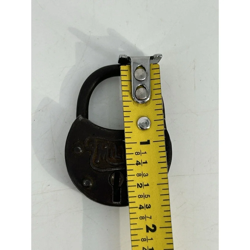 Antique MILLER Key Pad Lock Solid Metal Heavy Duty Lock & Key Set USA